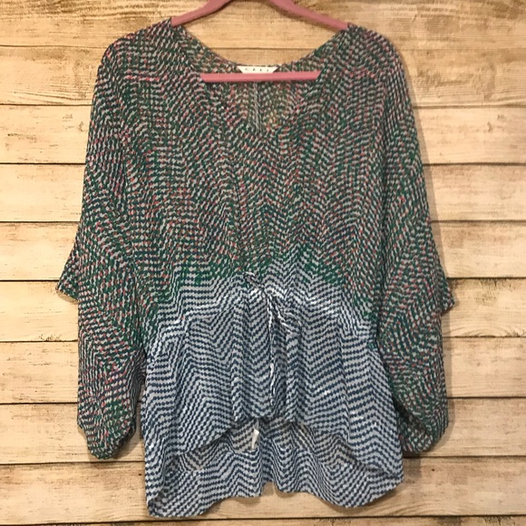 Patterned Sheer Blouse | CAbi - Picture 2 of 7